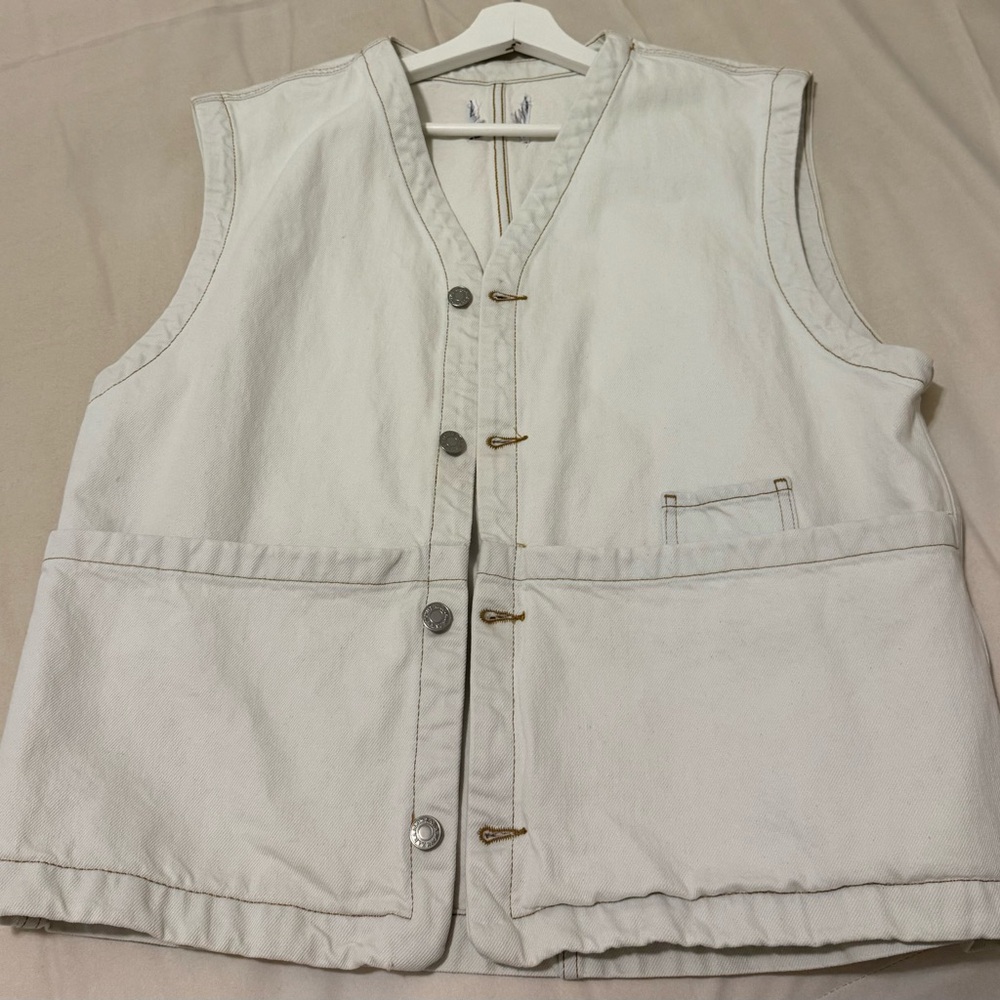 Zara Cream Denim Vest